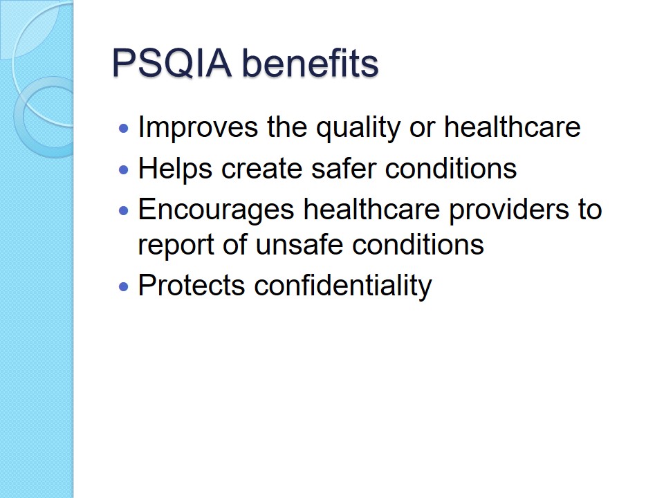 PSQIA benefits