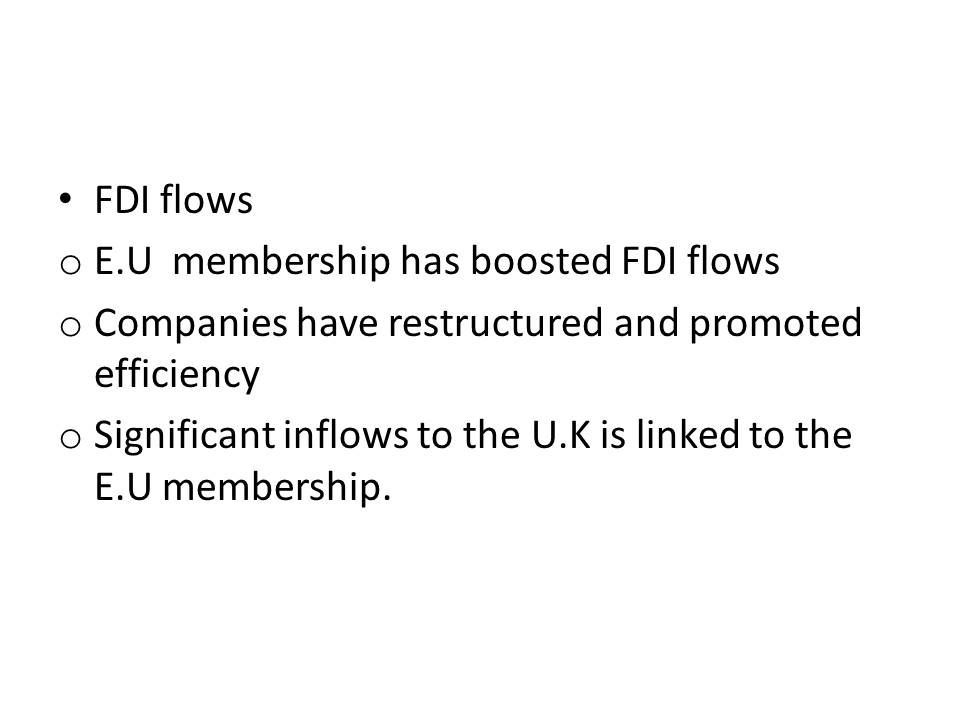 Has the U.K Benefited From the E.U Membership?