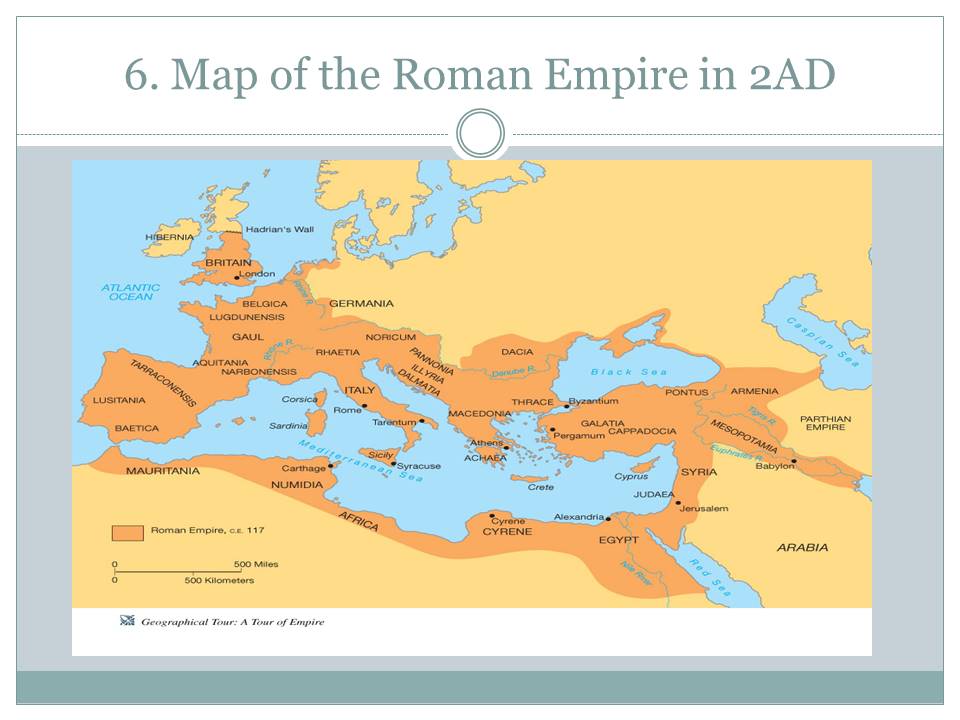 Map of the Roman Empire in 2AD