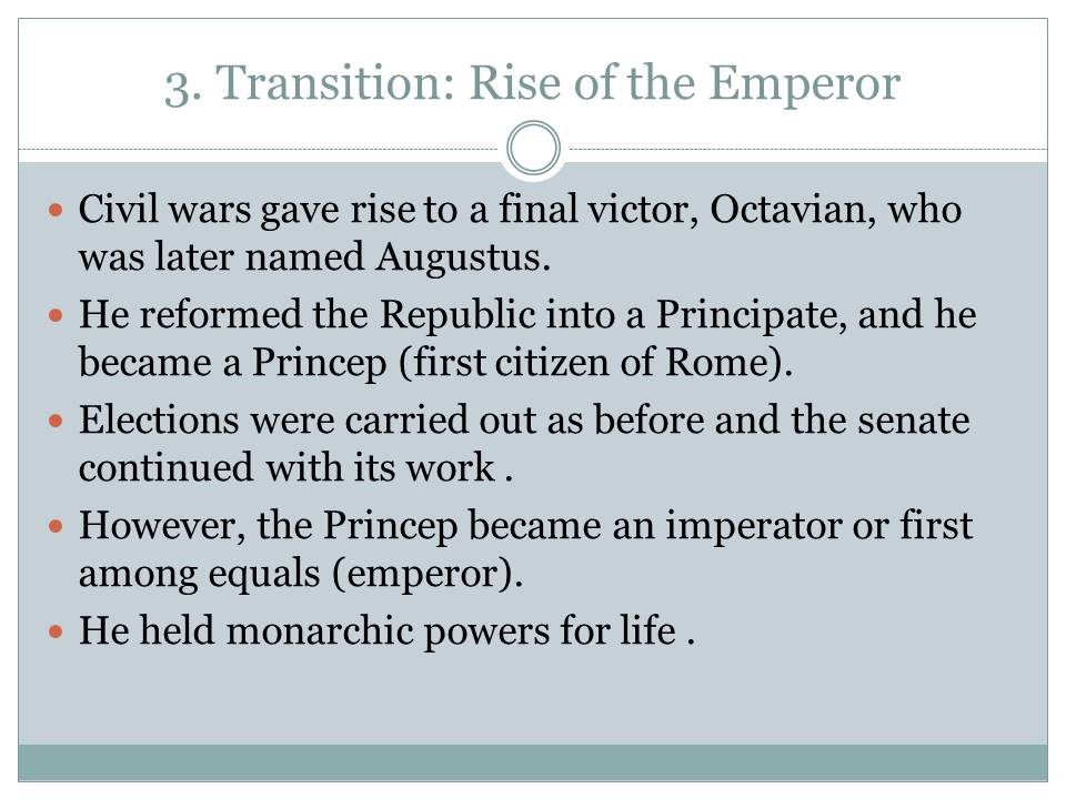 Transition: Rise of the Emperor