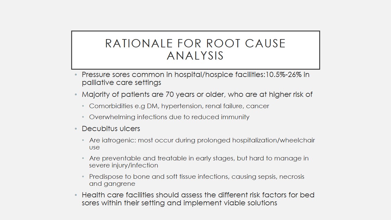 Rationale for Root Cause Analysis