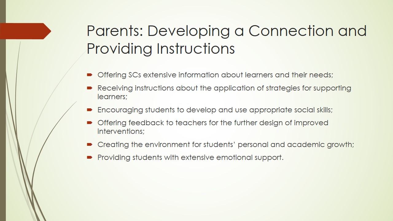 Parents: Developing a Connection and Providing Instructions