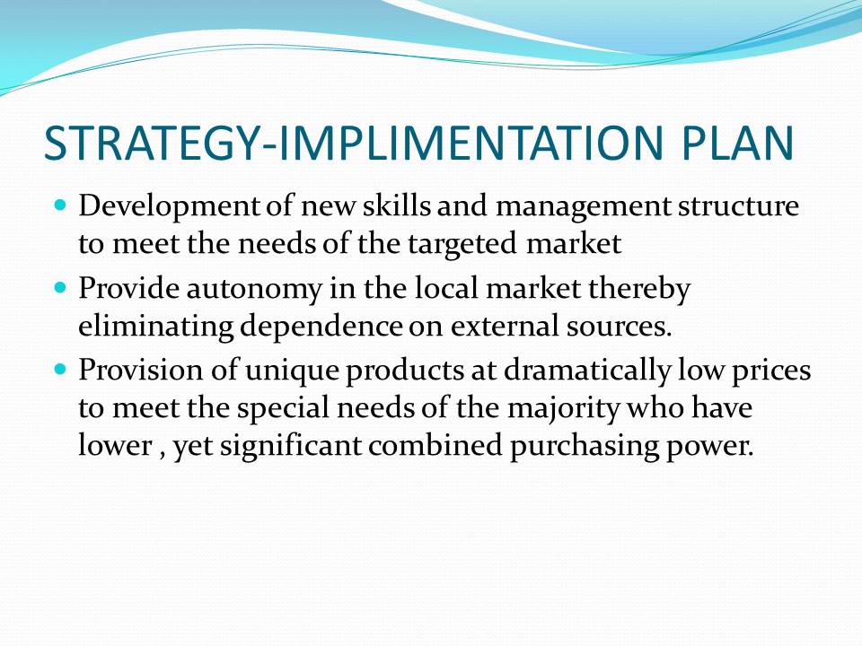 Strategy-Implimentation Plan