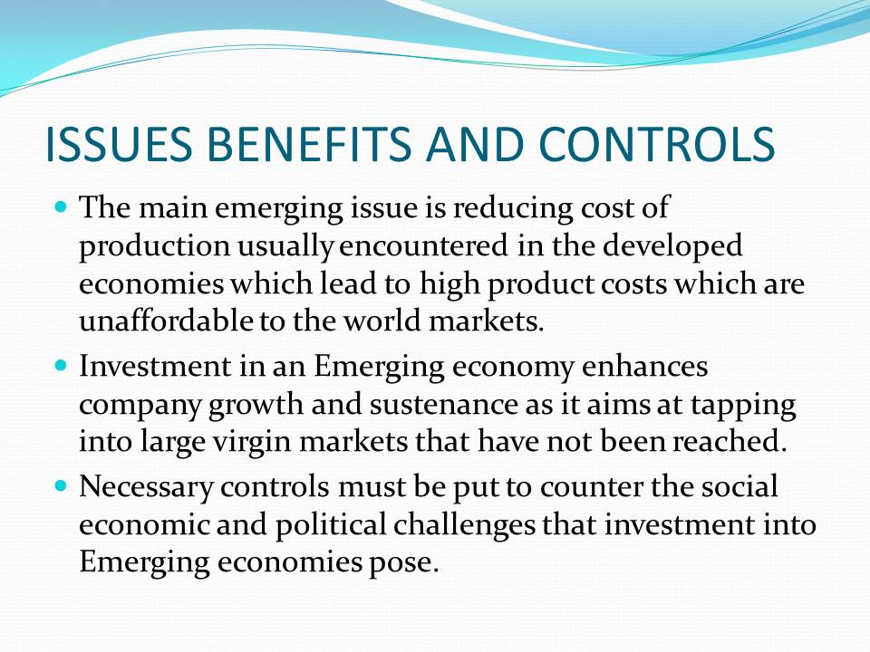 Issues Benefits and Controls