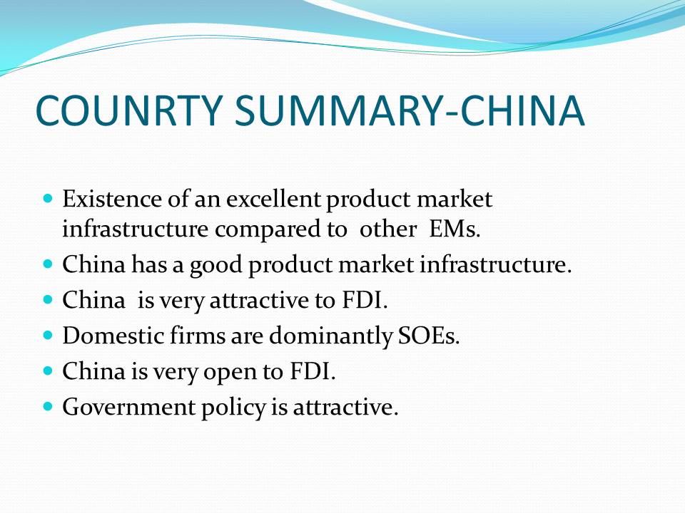 Counrty Summary-China