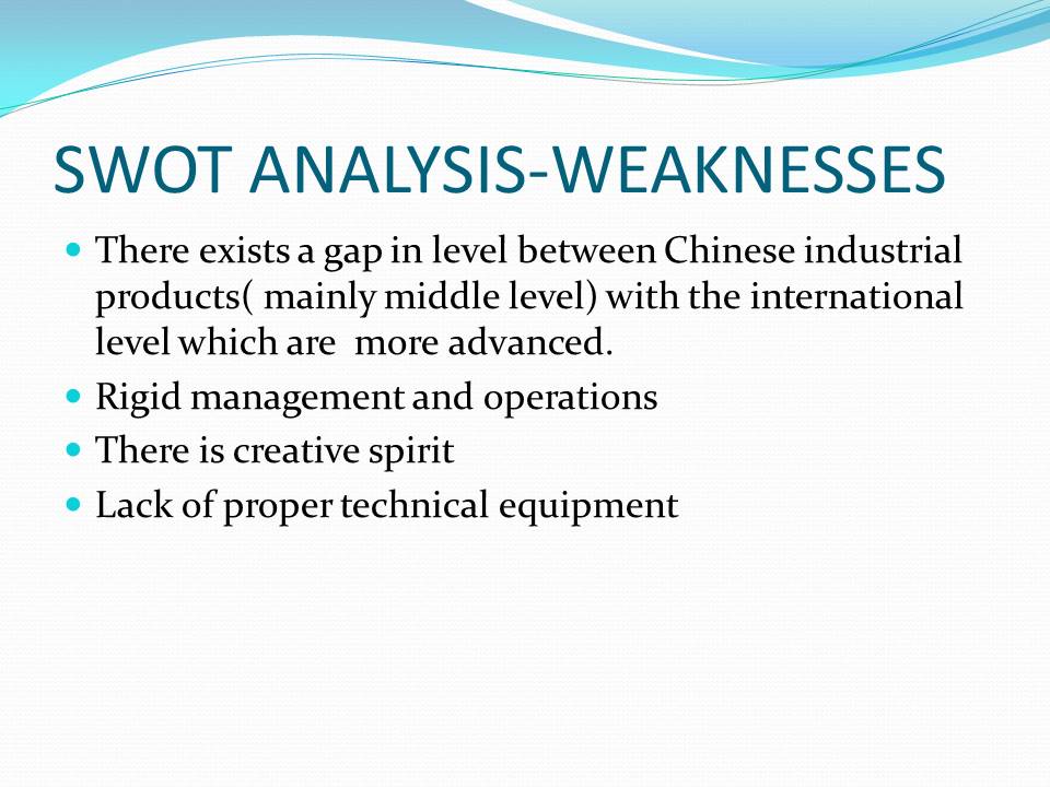 SWOT Analysis-Weaknesses
