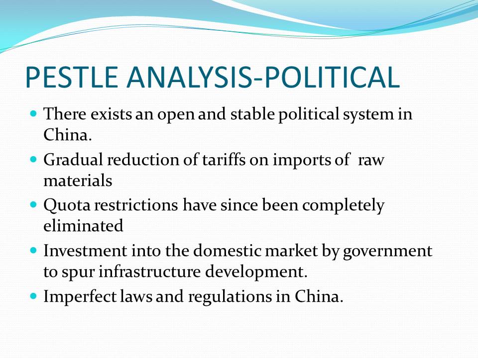 Pestle Analysis-Political