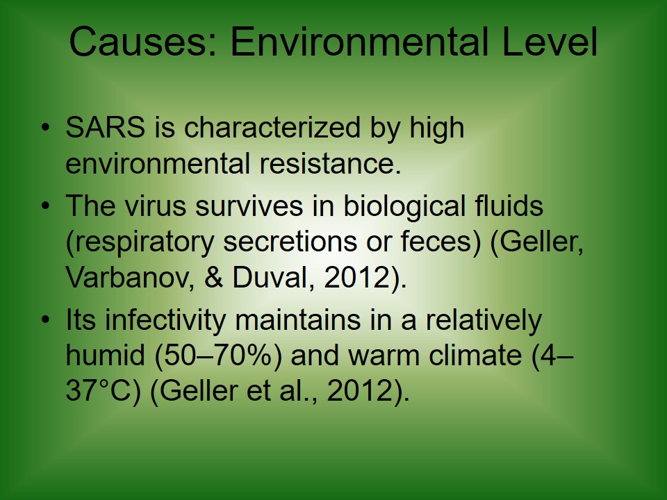 Causes: Environmental Level