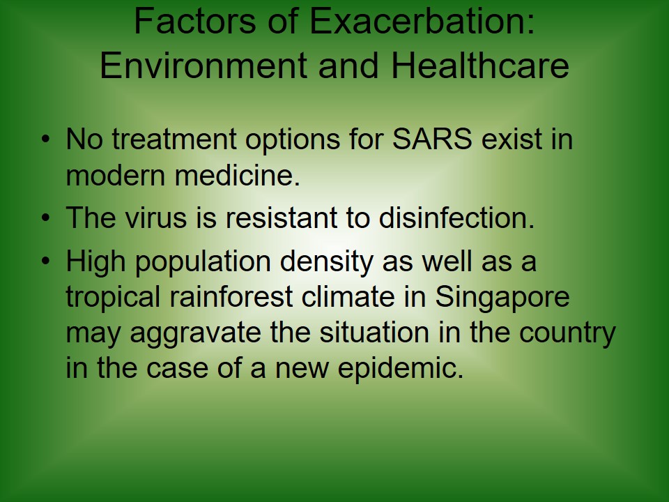 Factors of Exacerbation: Environment and Healthcare