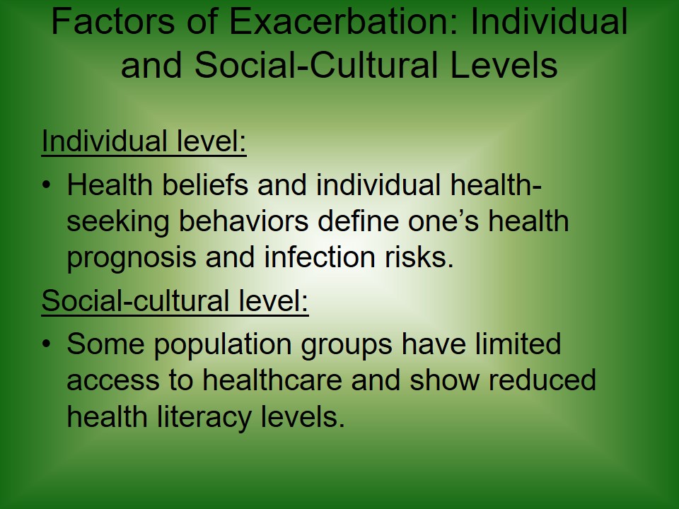 Factors of Exacerbation: Individual and Social-Cultural Levels