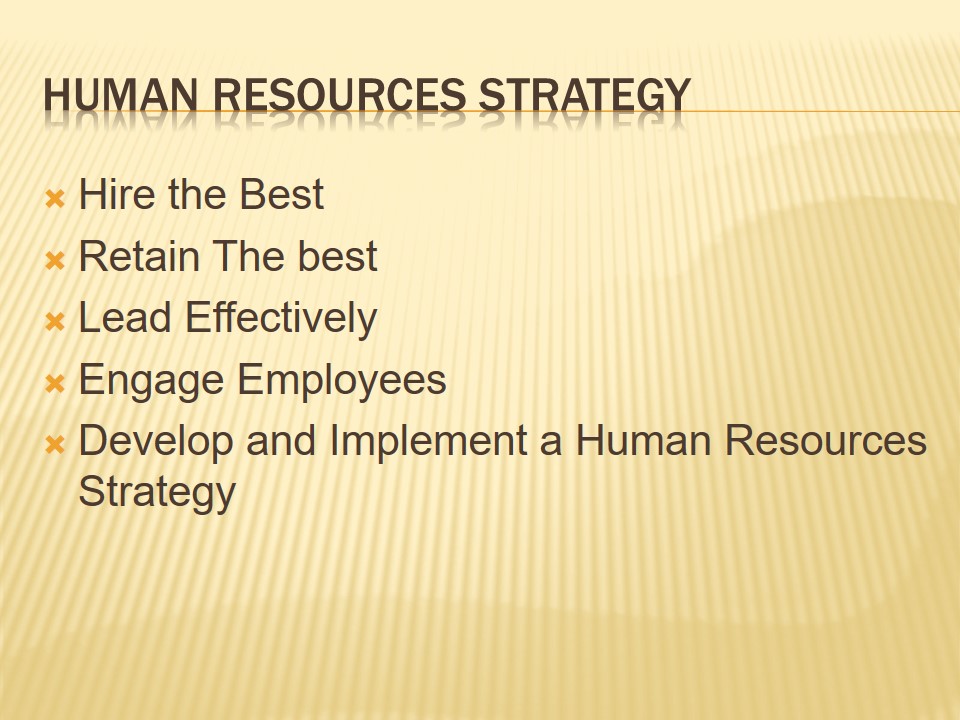 Human Resources strategy
