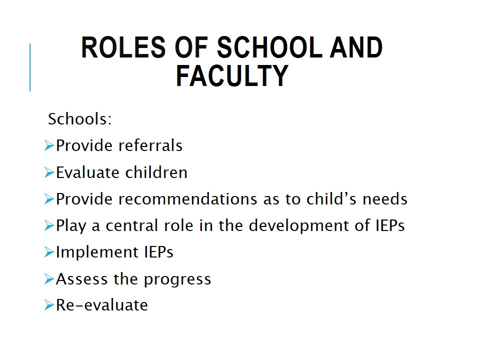 Roles of School and Faculty