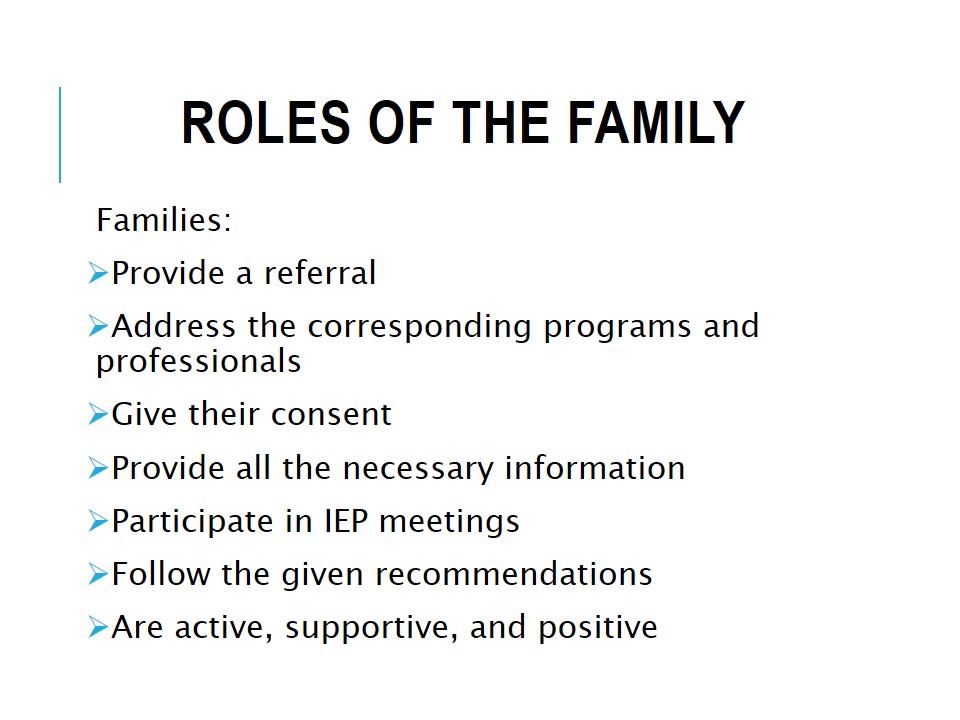 Roles of the family