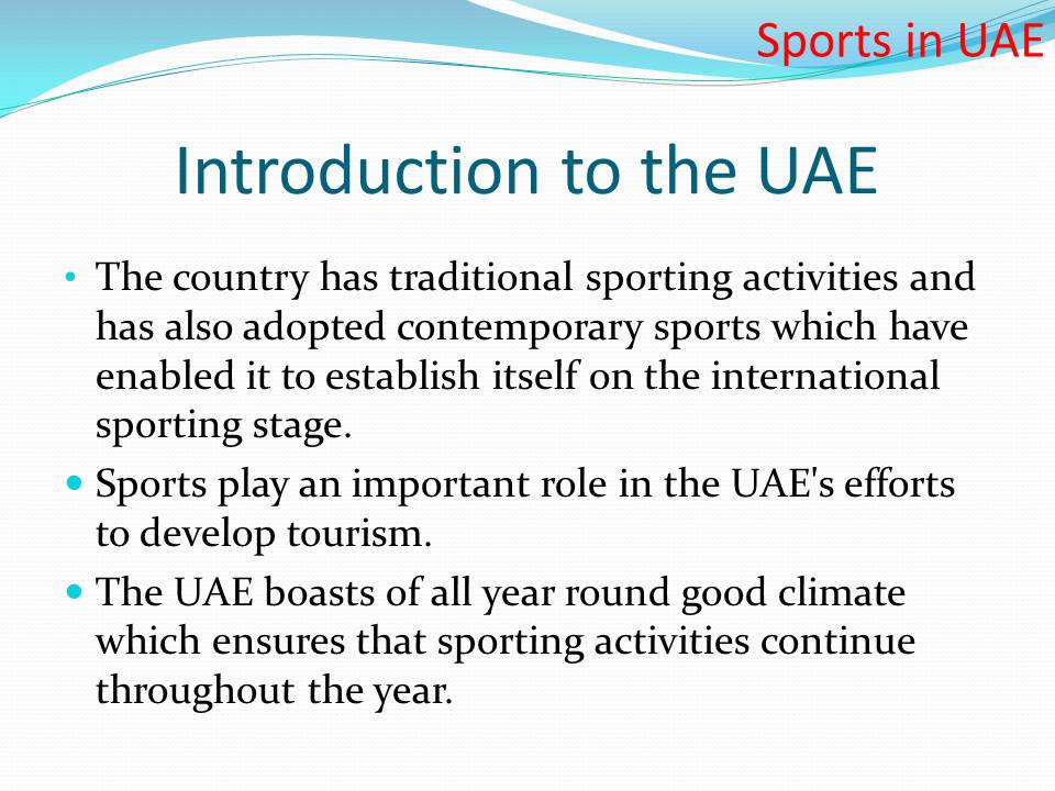 Introduction to the UAE