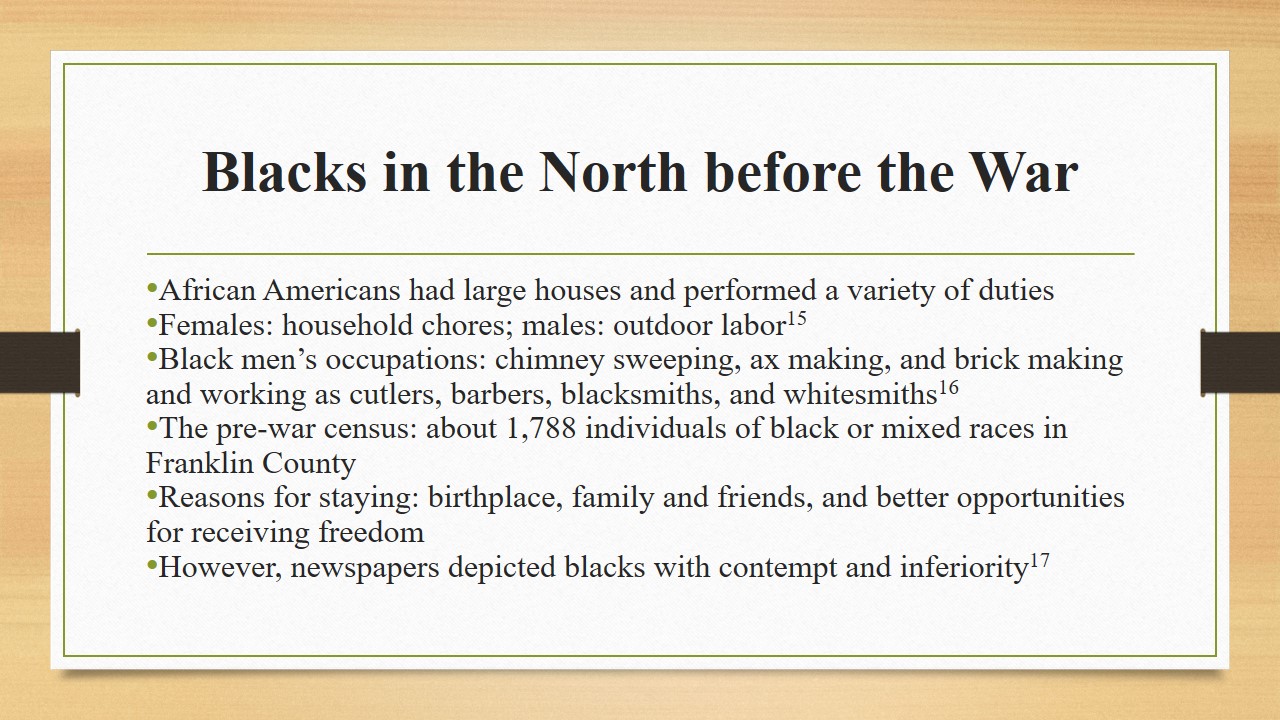 Blacks in the North before the War