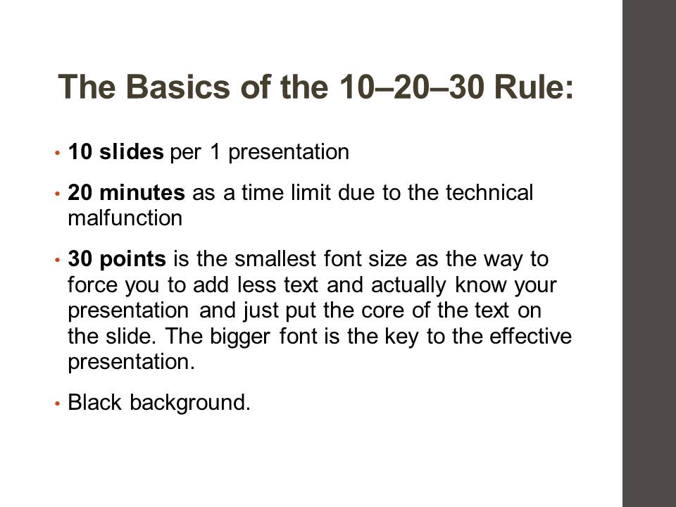 The Basics of the 10–20–30 Rule