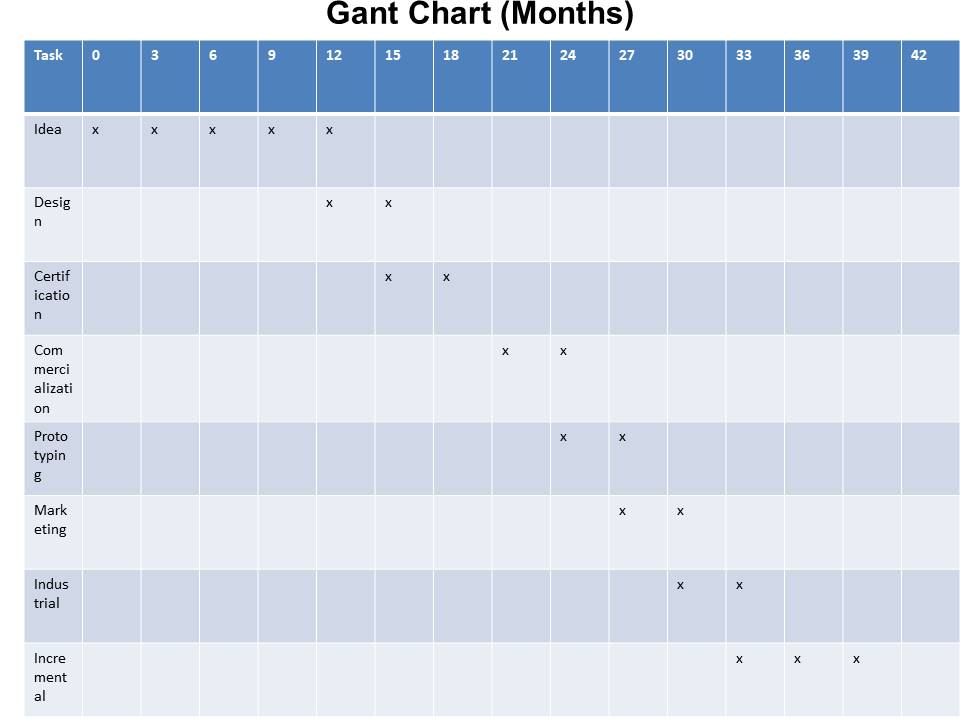 Gant Chart (Months)