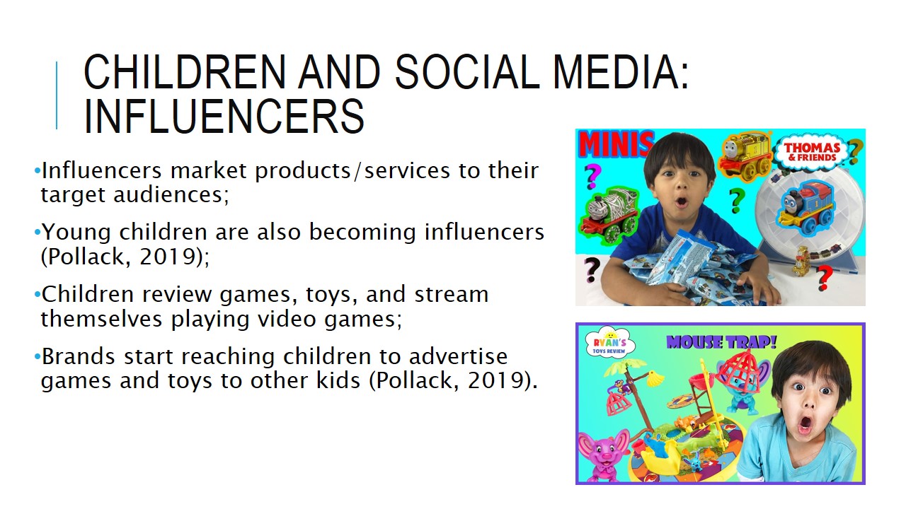 Children and social media: influencers