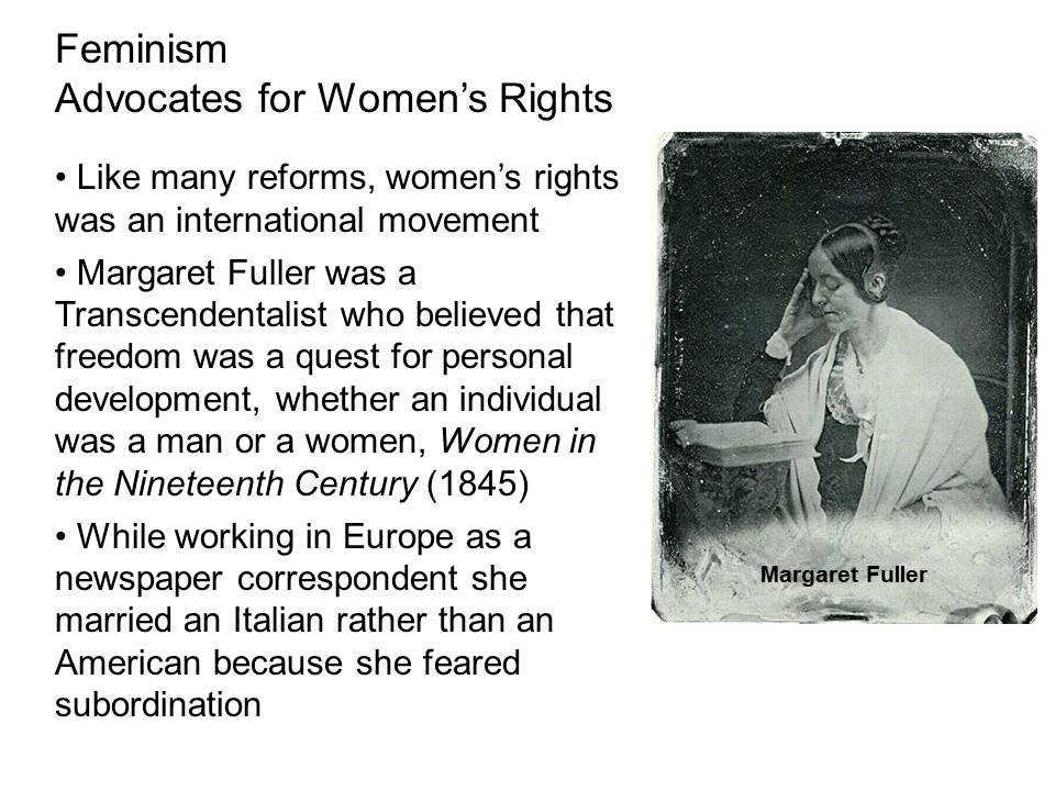 Feminism: Advocates for Women’s Rights.