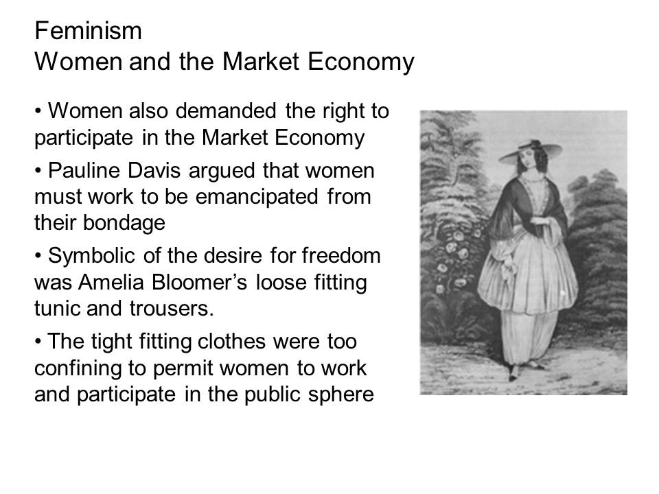 Feminism: Women and the Market Economy.