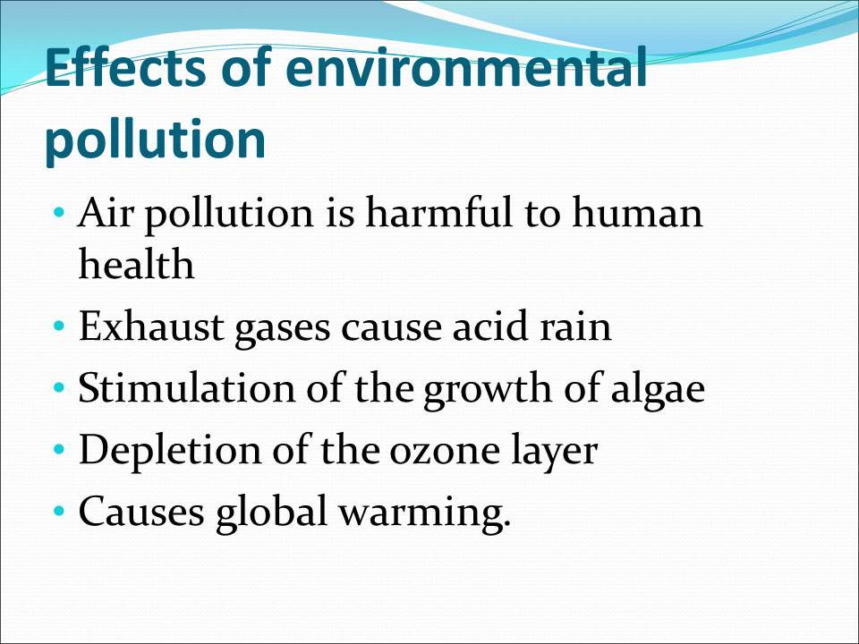 Effects of environmental pollution