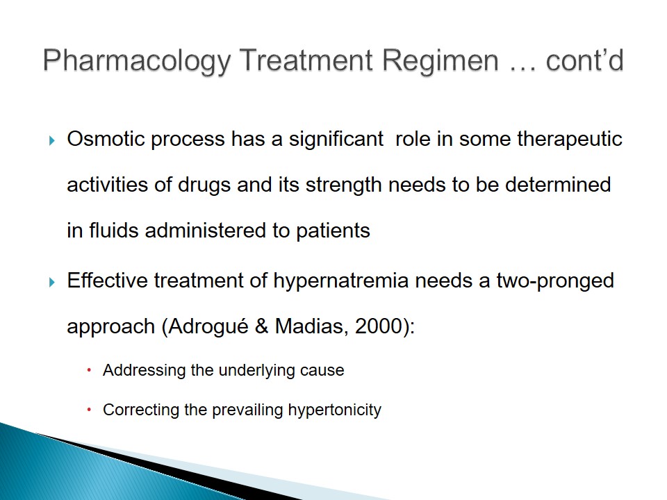 Pharmacology Treatment Regimen
