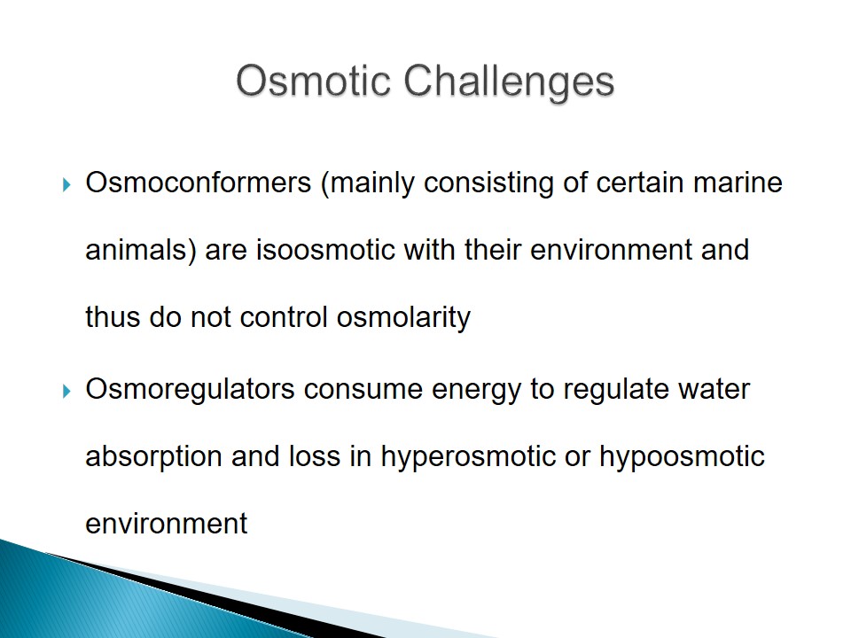 Osmotic Challenges