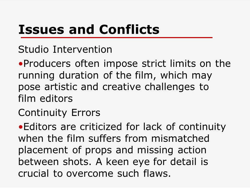 Issues and Conflicts .