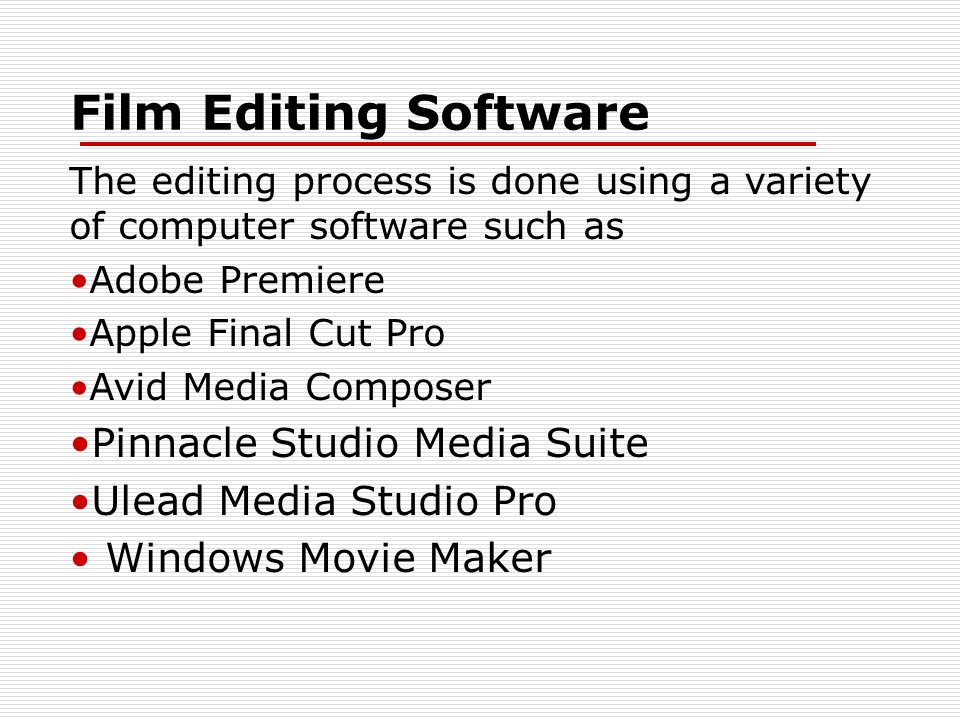 Film Editing Software