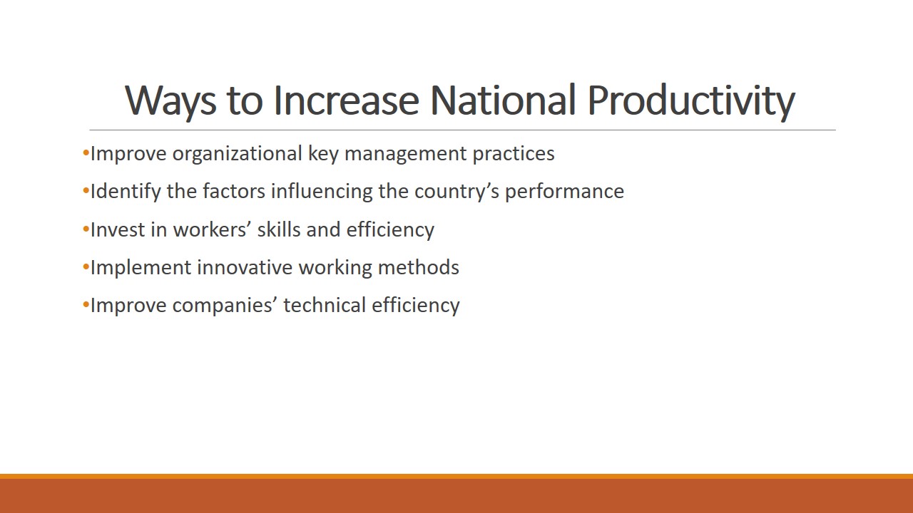 Ways to Increase National Productivity