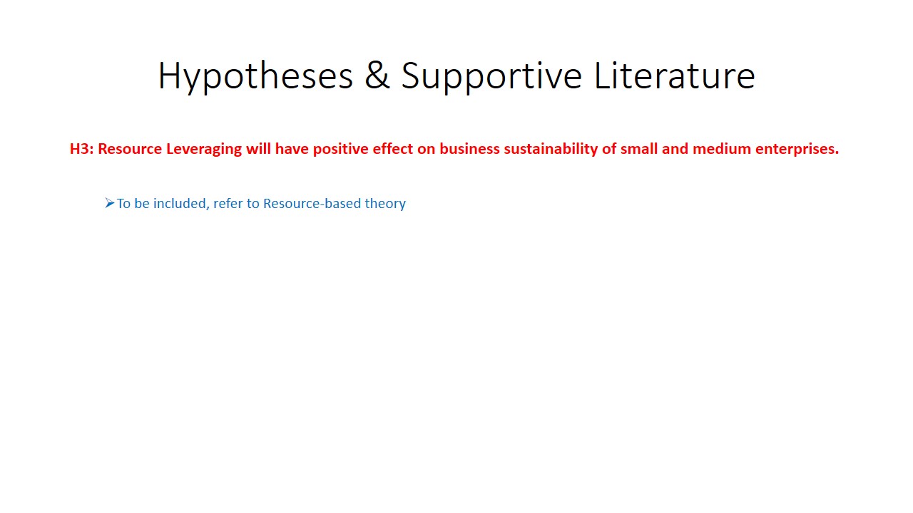 Hypotheses & Supportive Literature