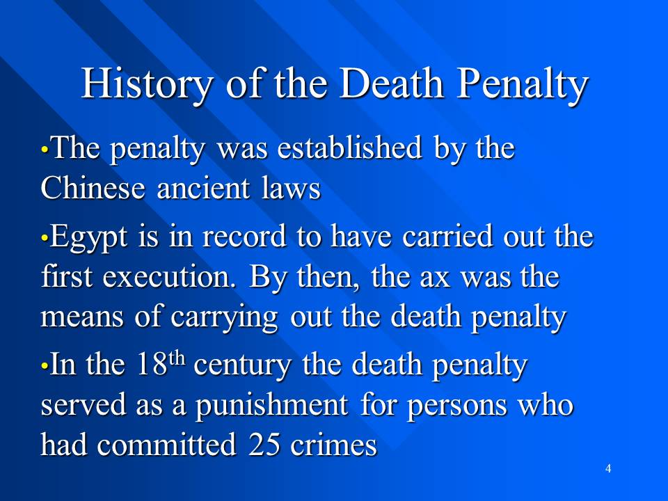 History of the Death Penalty