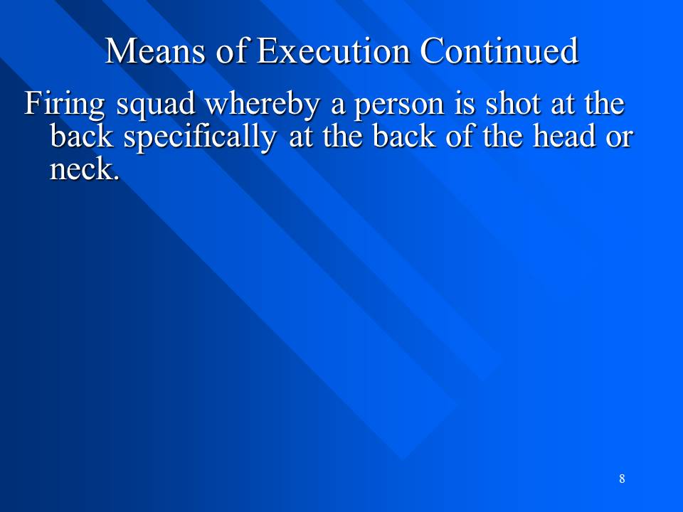 Mean of Execution