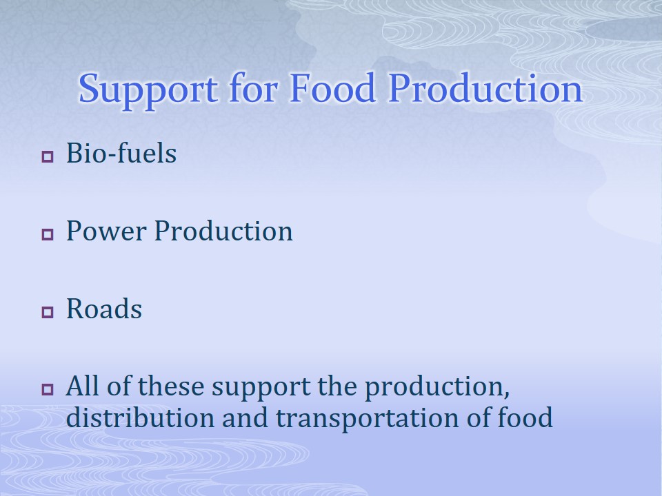 Support for Food Production