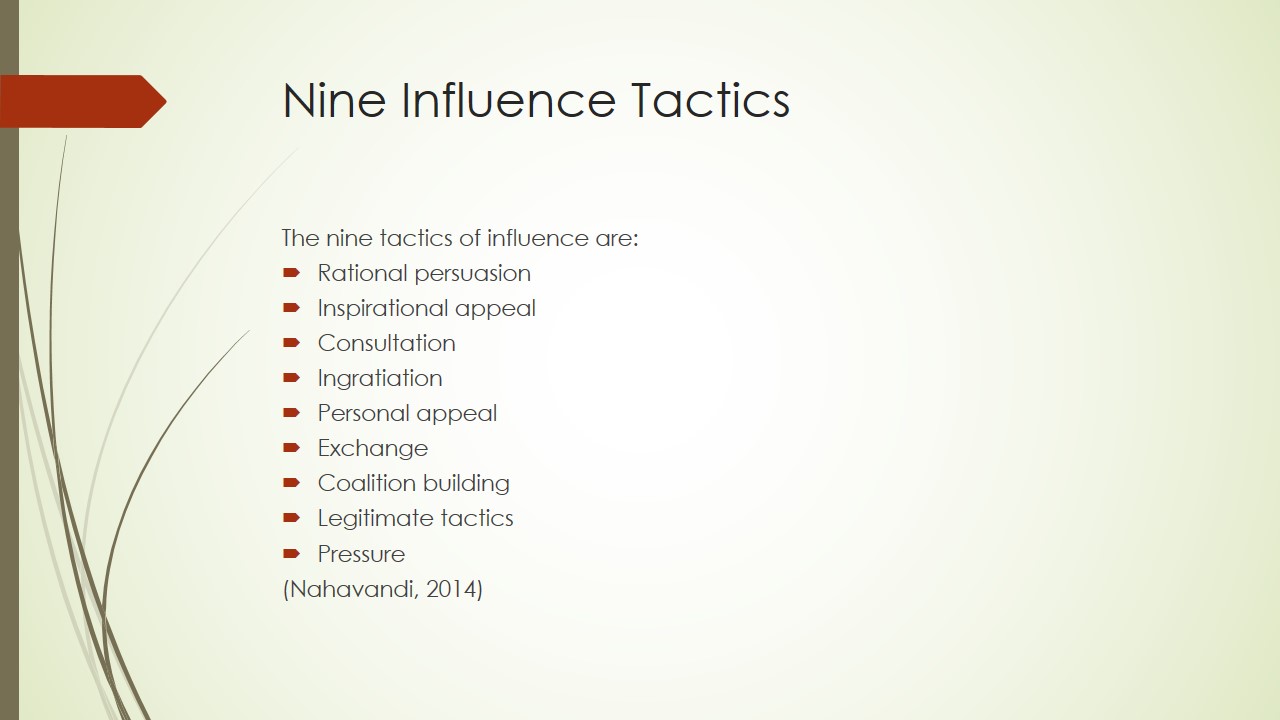 Nine Influence Tactics