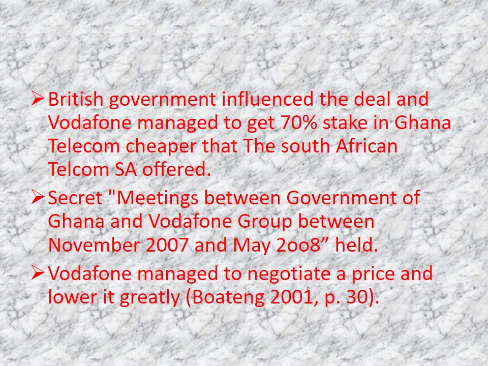 The Peculiarities of Vodafone in Ghanaian Mobile Deal