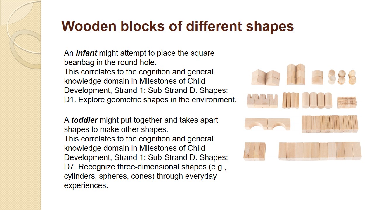 Wooden blocks of different shapes