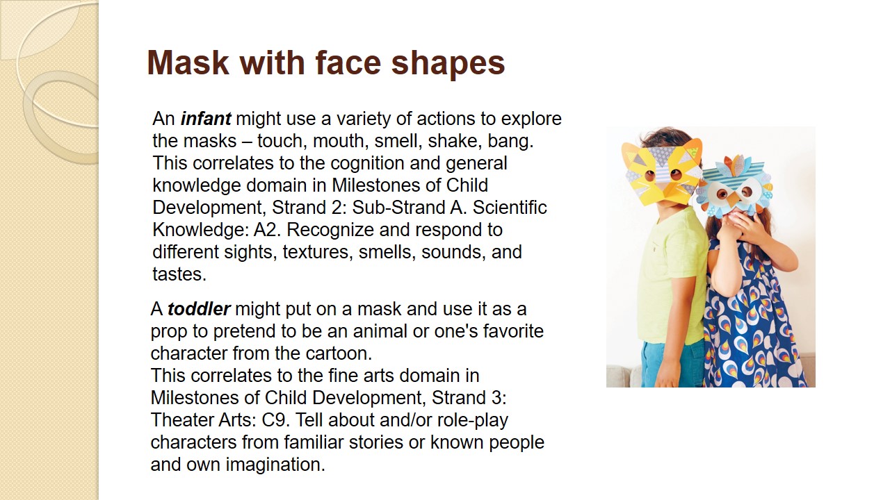 Mask with face shapes