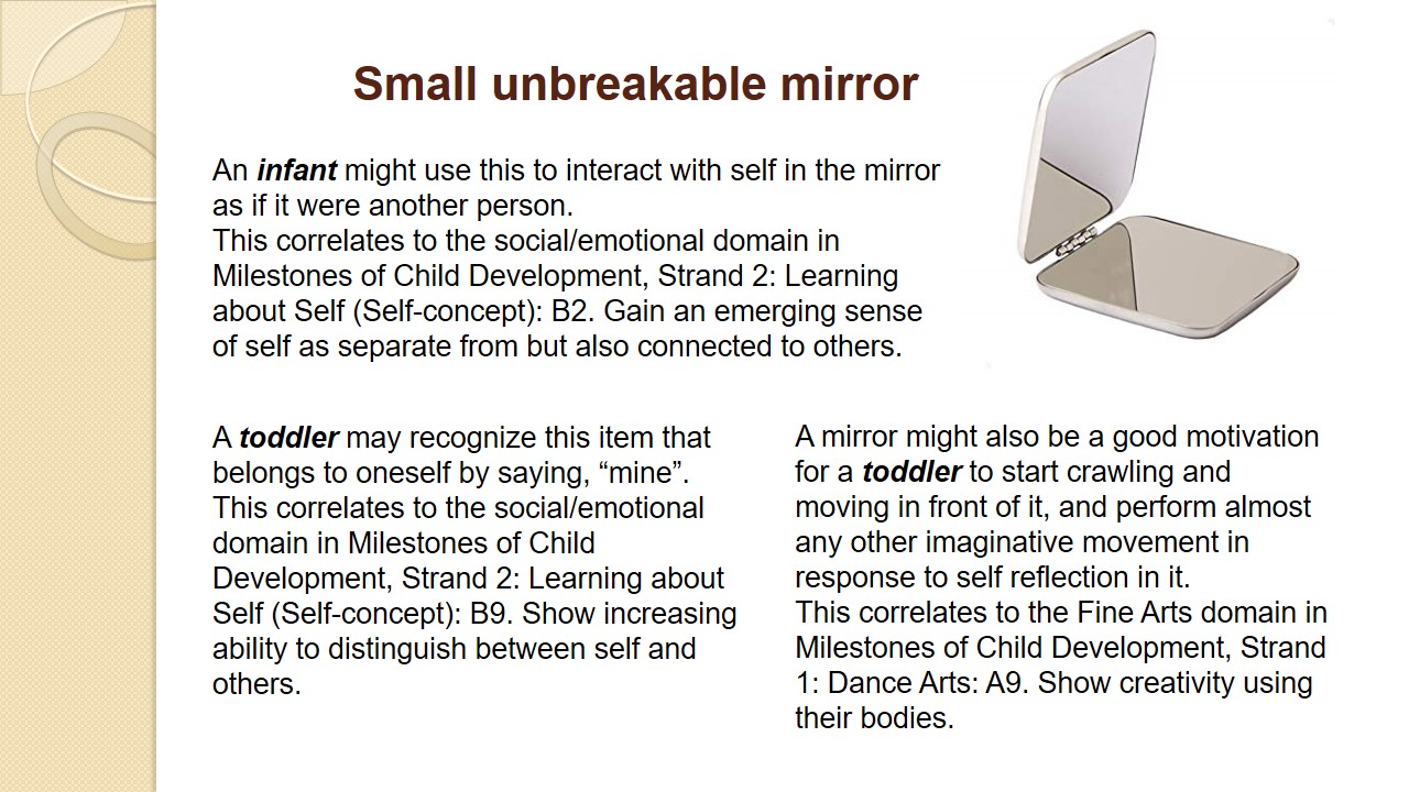 Small unbreakable mirror