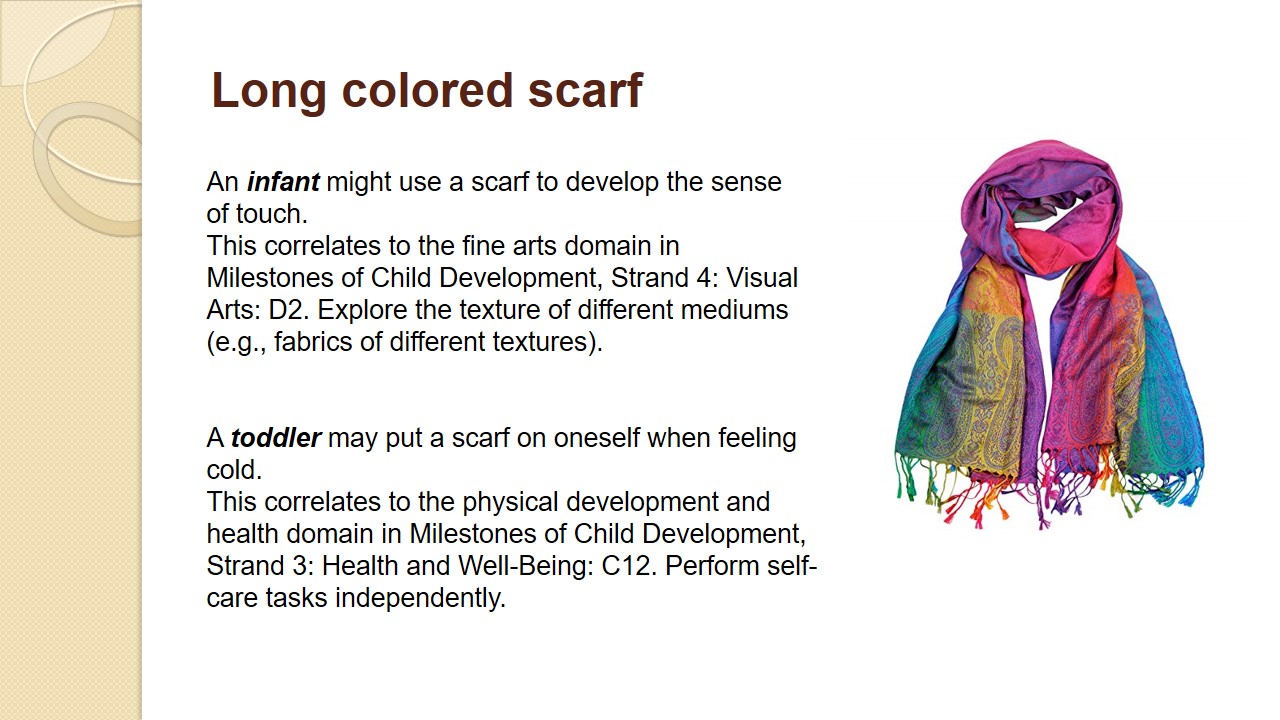 Long colored scarf