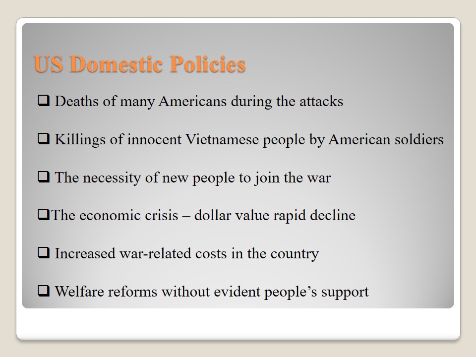 US Domestic Policies