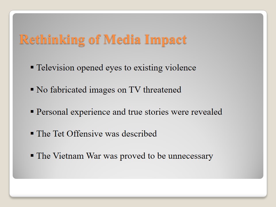 Rethinking of Media Impact