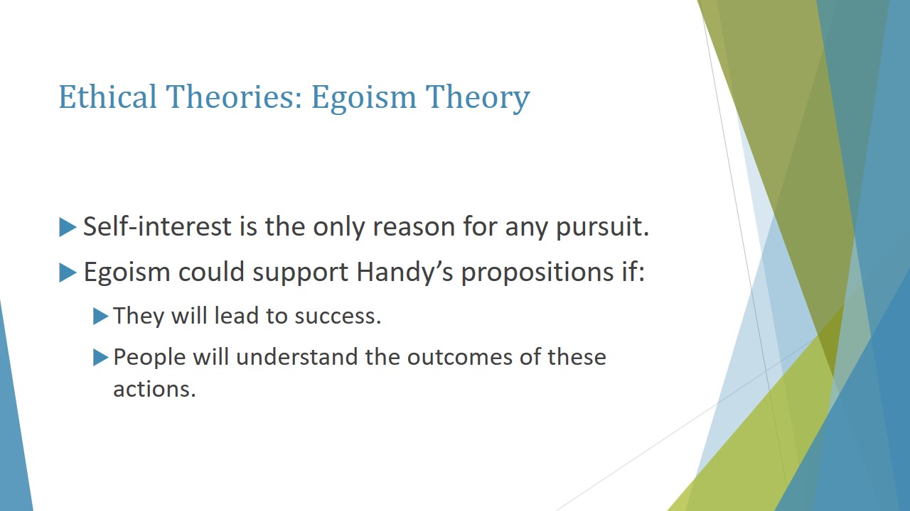 Ethical Theories: Egoism Theory