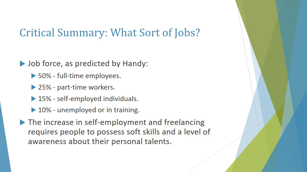 Critical Summary: What Sort of Jobs?