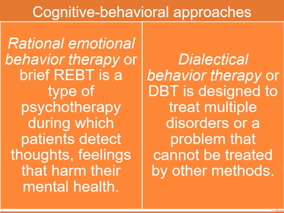 Cognitive-behavioral approaches