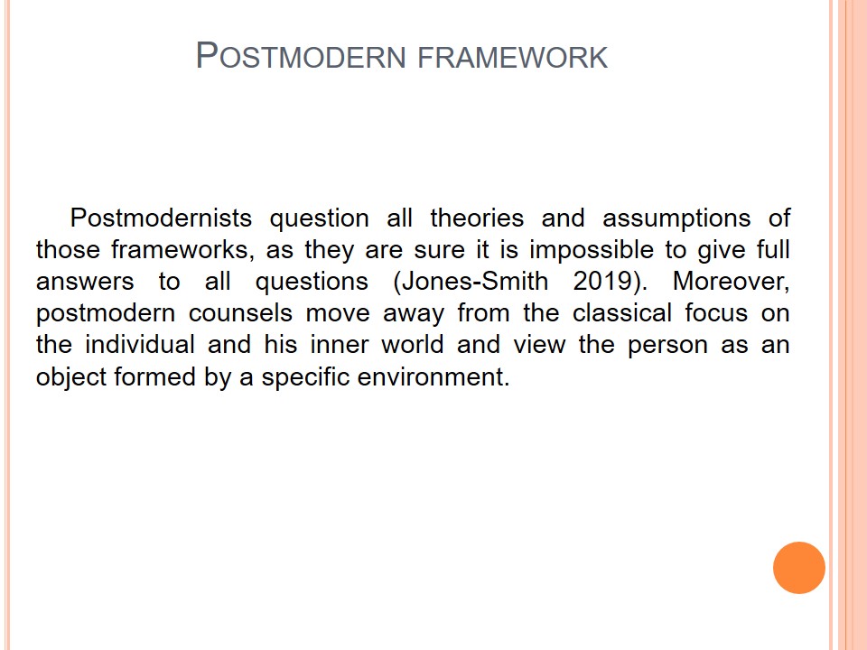 Postmodern framework