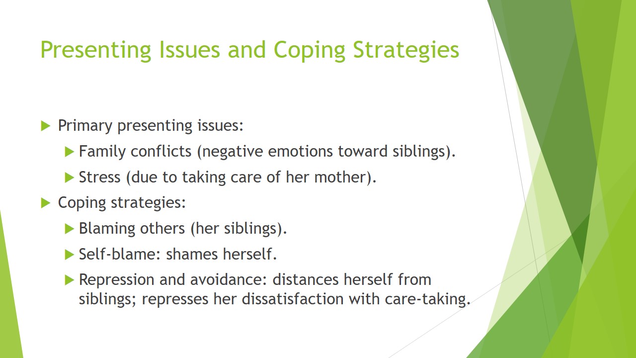 Presenting Issues and Coping Strategies