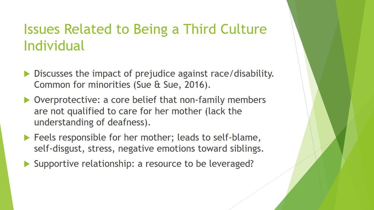Issues Related to Being a Third Culture Individual