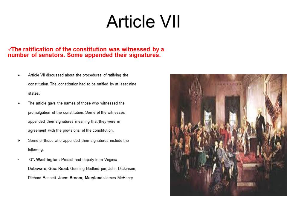 Article VII