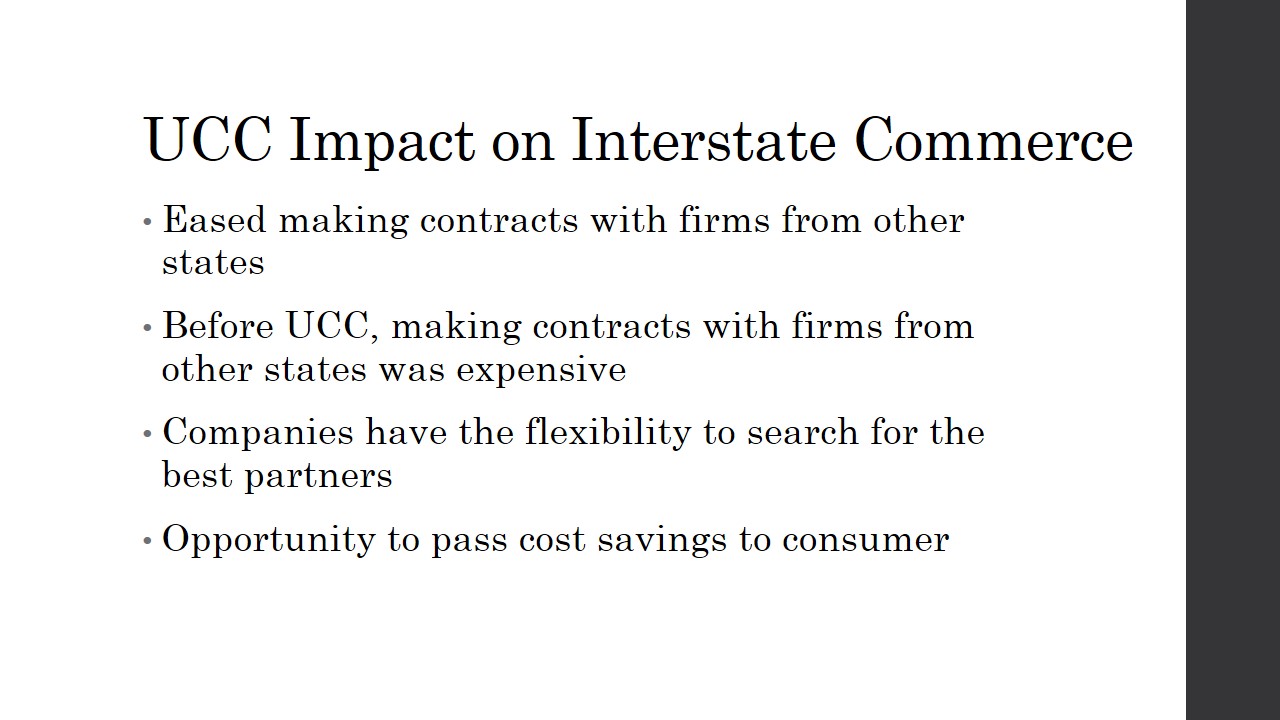 UCC Impact on Interstate Commerce
